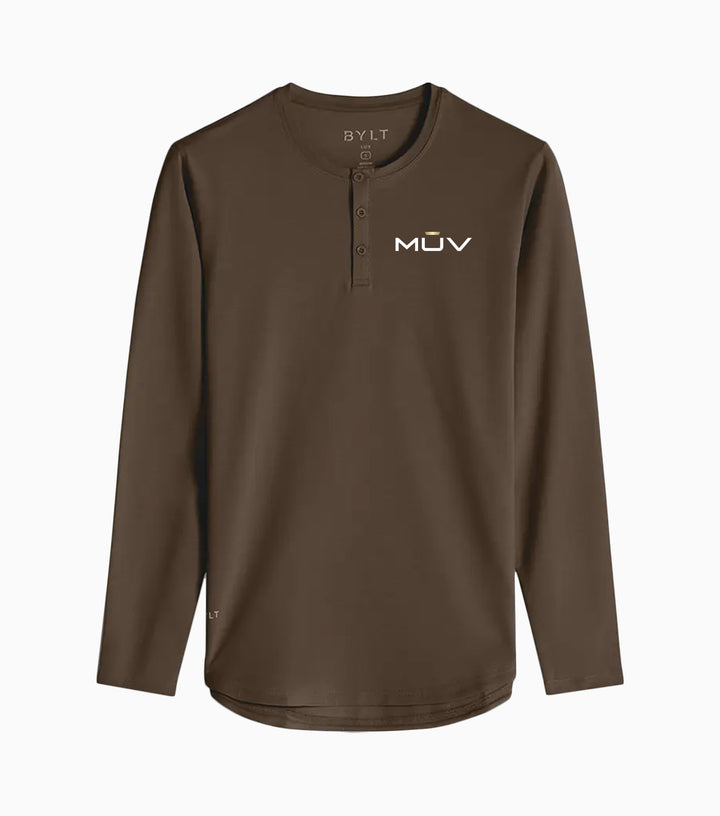 Henley Drop-Cut Long Sleeve: LUX