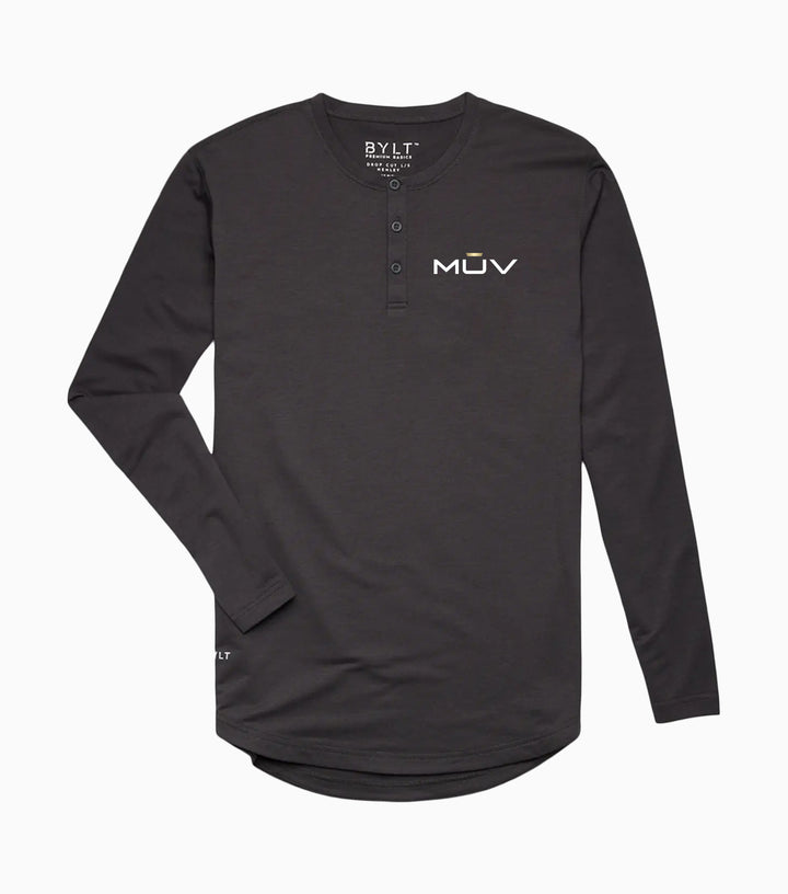 Henley Drop-Cut Long Sleeve: LUX