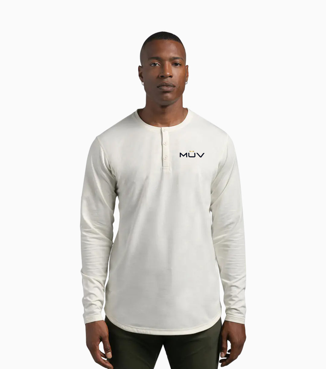 Henley Drop-Cut Long Sleeve: LUX