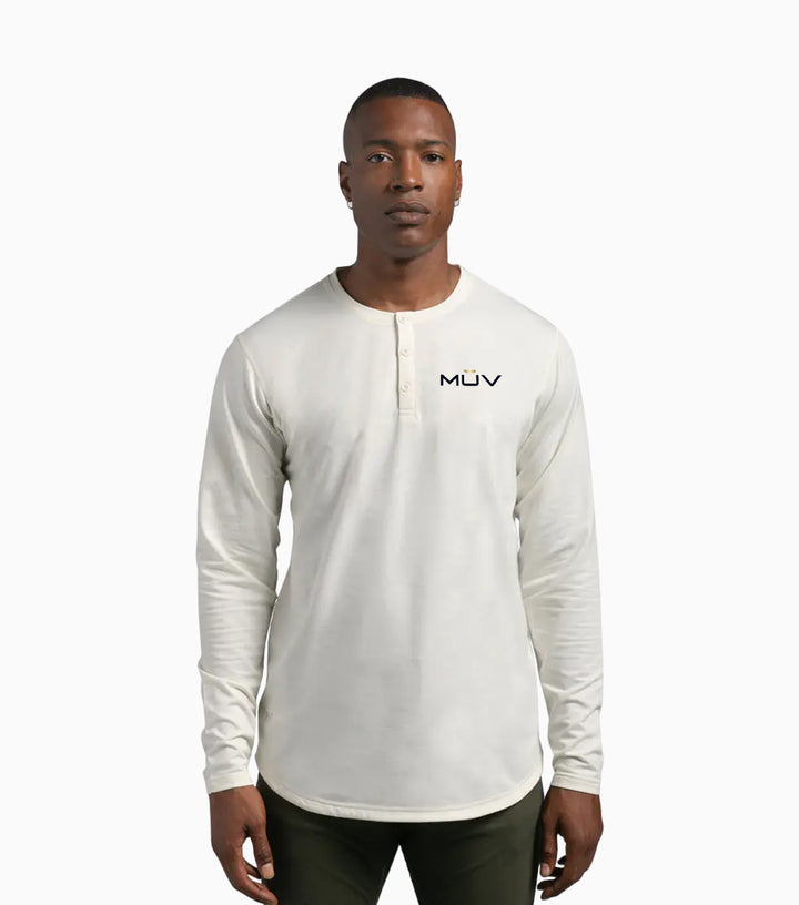 Henley Drop-Cut Long Sleeve: LUX