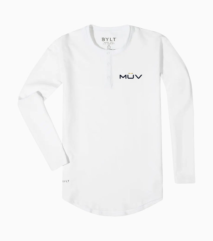 Henley Drop-Cut Long Sleeve: LUX
