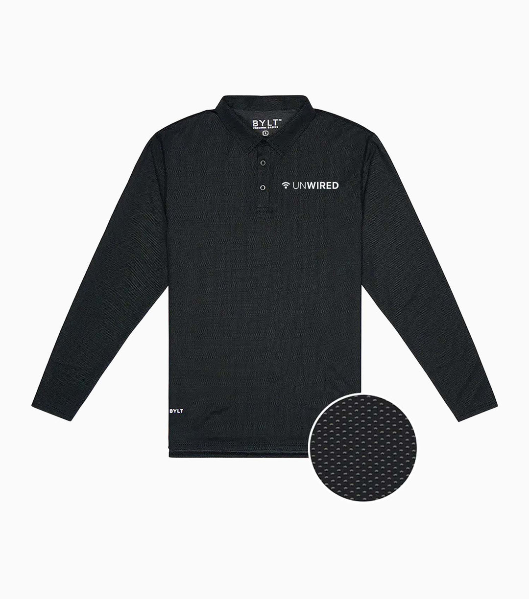 Pulse Long Sleeve Split-Hem Polo