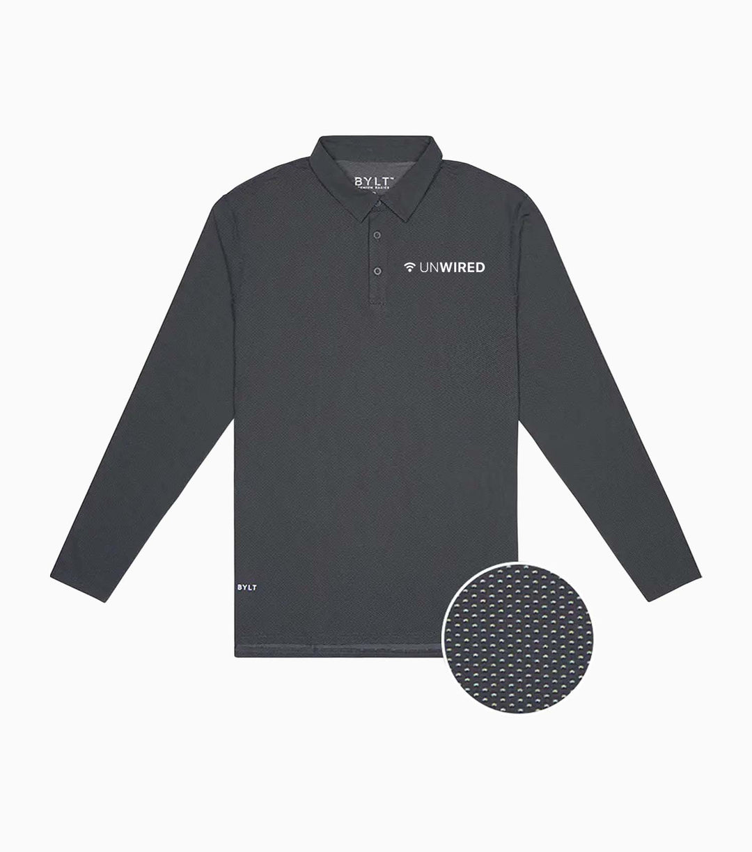 Pulse Long Sleeve Split-Hem Polo
