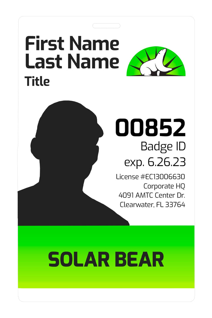 Solar Bear ID Badge and Lanyard