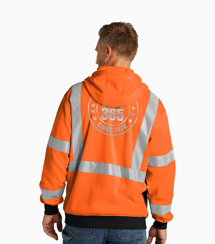 ANSI 107 Class 3 Heavy-Duty Fleece Full-Zip Hoodie