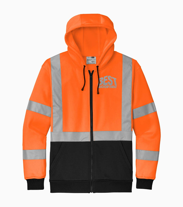 ANSI 107 Class 3 Heavy-Duty Fleece Full-Zip Hoodie