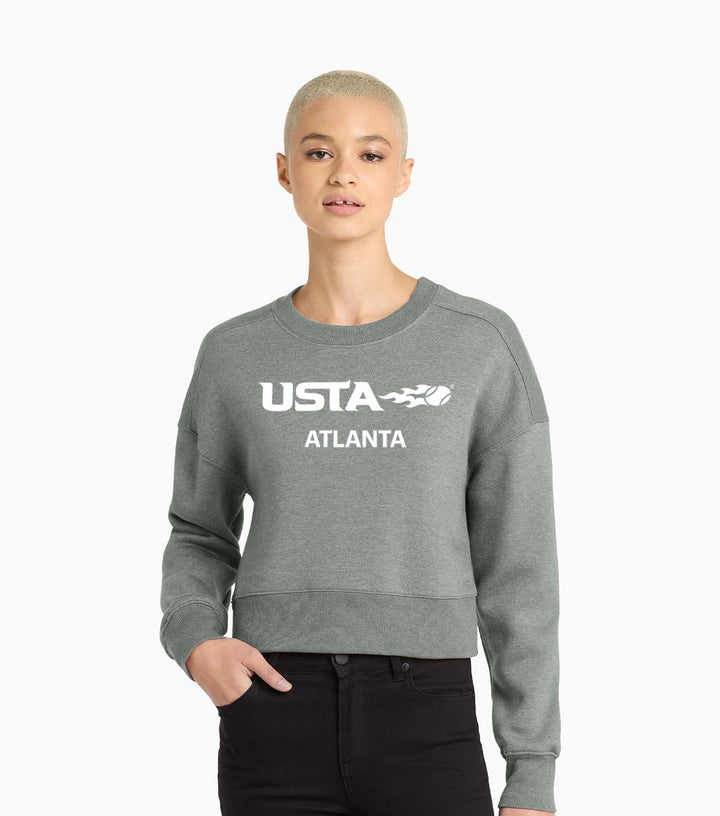 Ladies Perfect Weight Fleece Cropped Crew