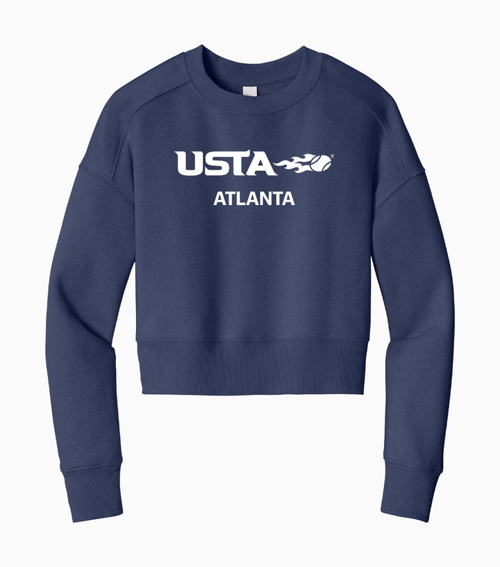 Ladies Perfect Weight Fleece Cropped Crew