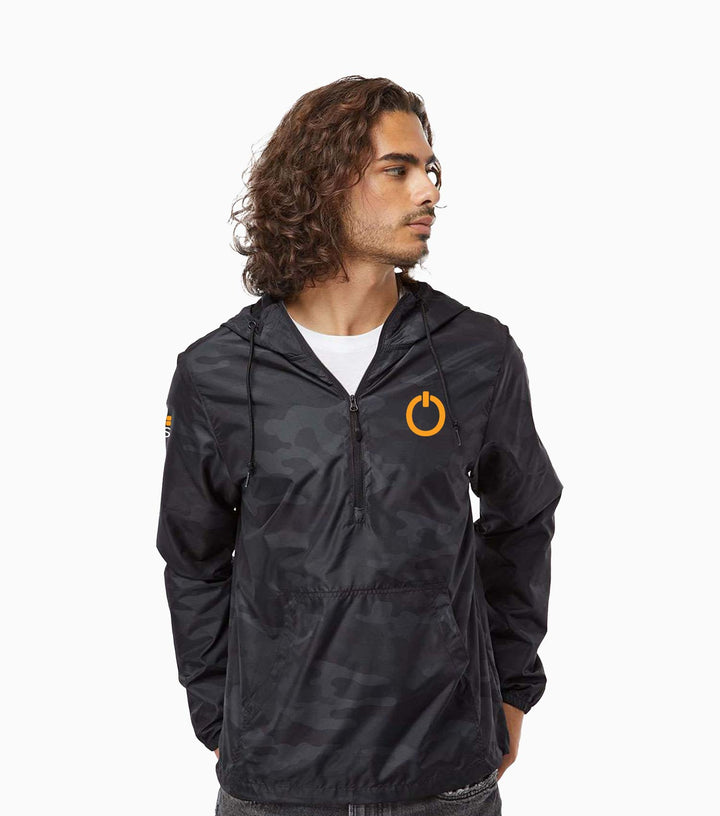 Unisex Lightweight Quarter-Zip Windbreaker Pullover Jacket