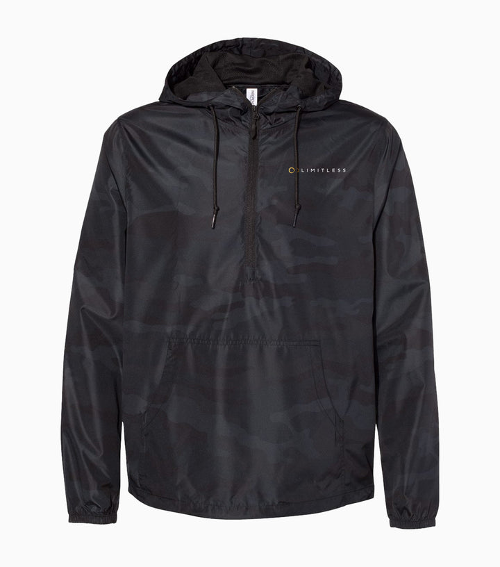 Unisex Lightweight Quarter-Zip Windbreaker Pullover Jacket