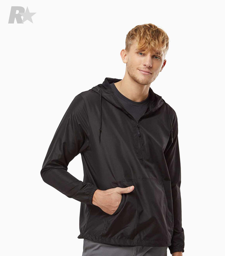 Lightweight 1/4-Zip Windbreaker Pullover Jacket