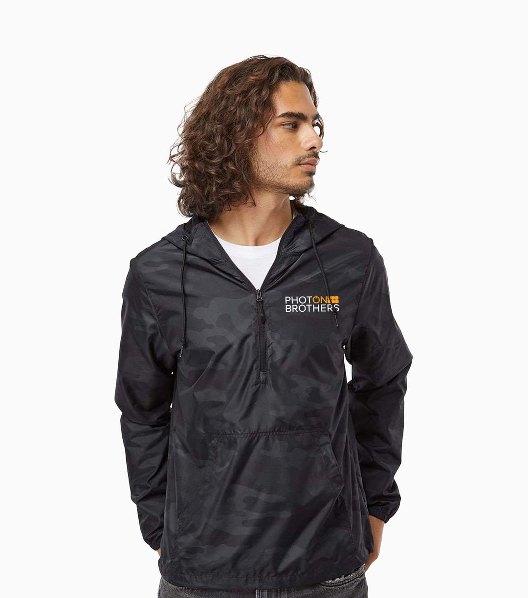 Unisex Lightweight Quarter-Zip Windbreaker Pullover Jacket