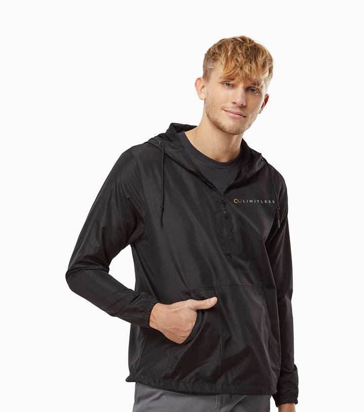 Unisex Lightweight Quarter-Zip Windbreaker Pullover Jacket