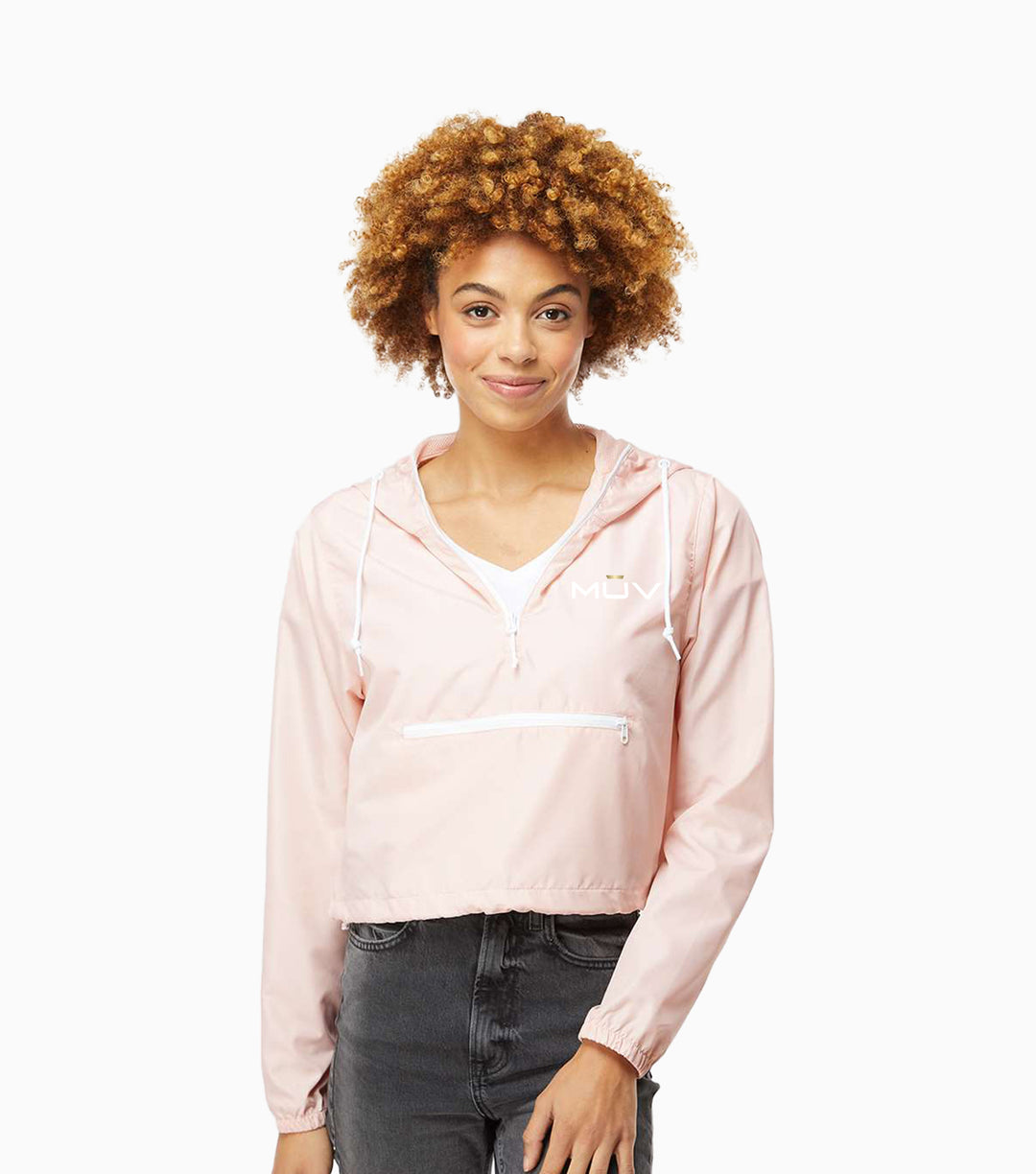 Lightweight 1/4-Zip Pullover Crop - Ladies