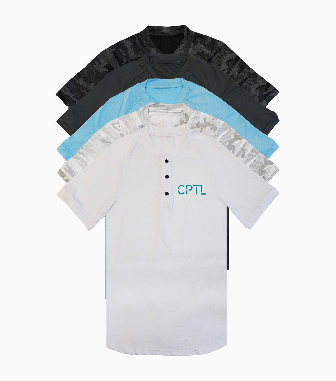 Premium Collarless Polo by KnockGear: 5 Pack