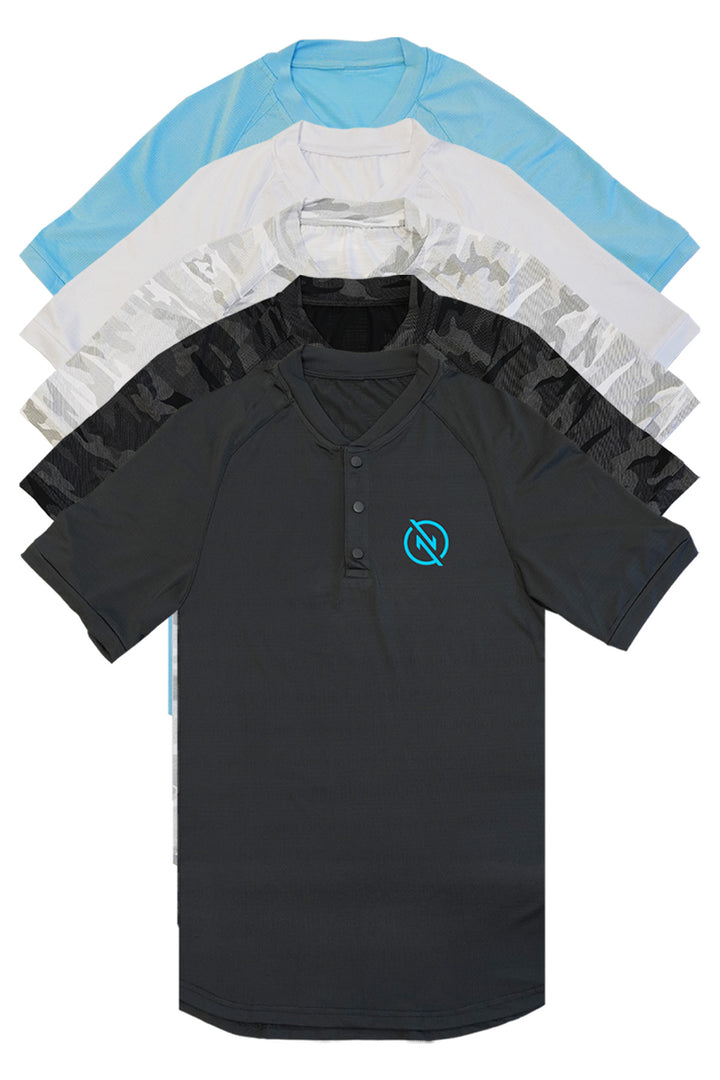 Premium Collarless Polo by KnockGear: 5 Pack