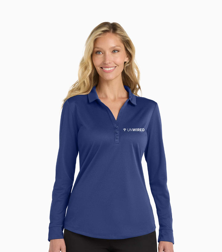 Ladies Silk Touch Performance Long Sleeve Polo