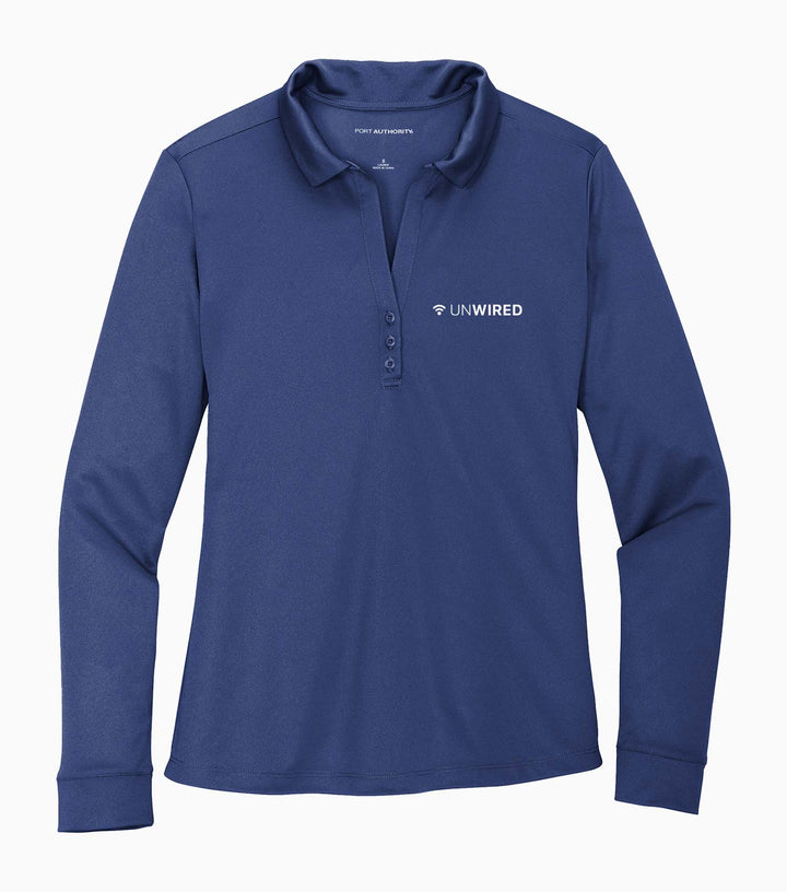 Ladies Silk Touch Performance Long Sleeve Polo