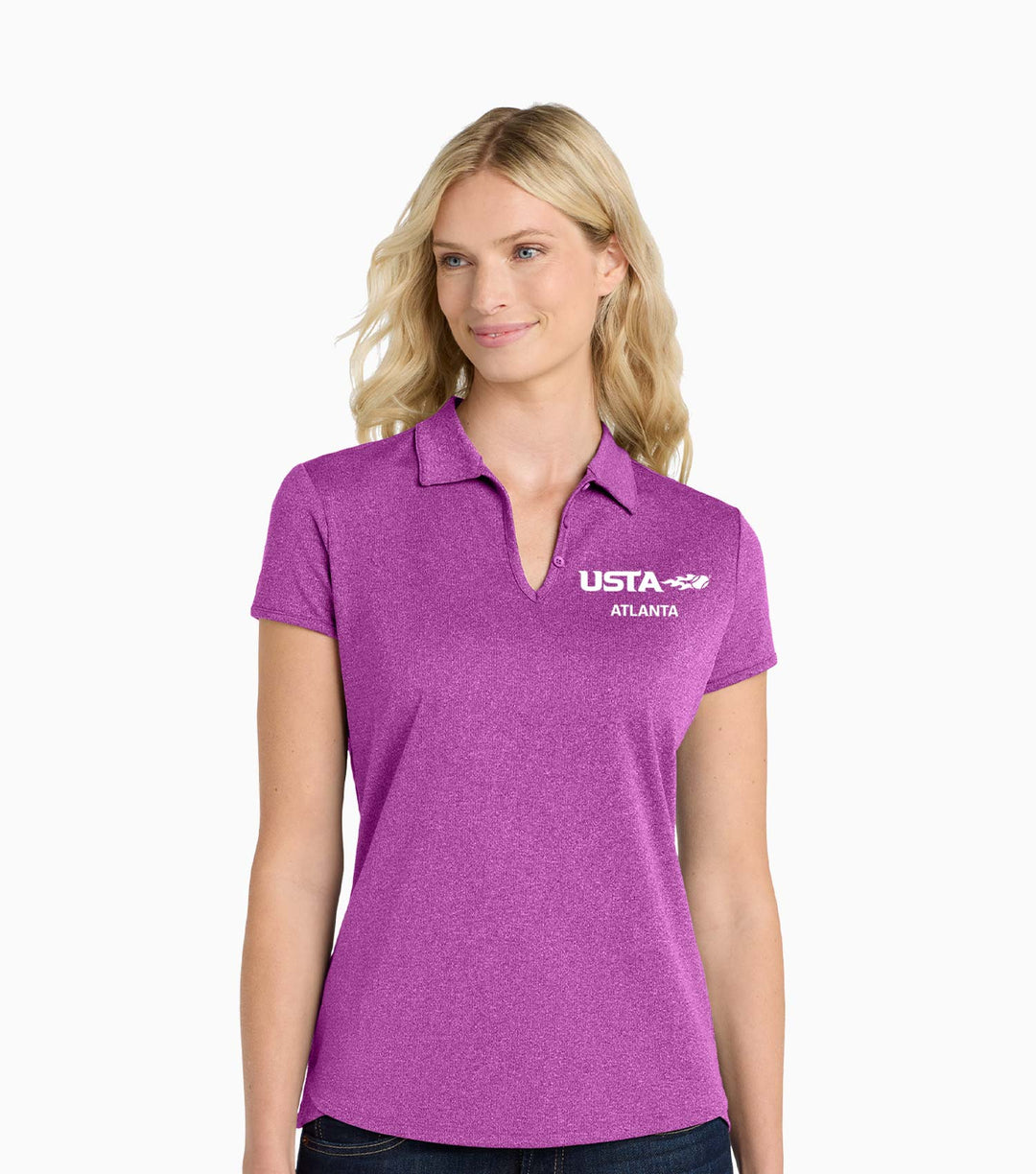 Ladies Trace Heather Polo