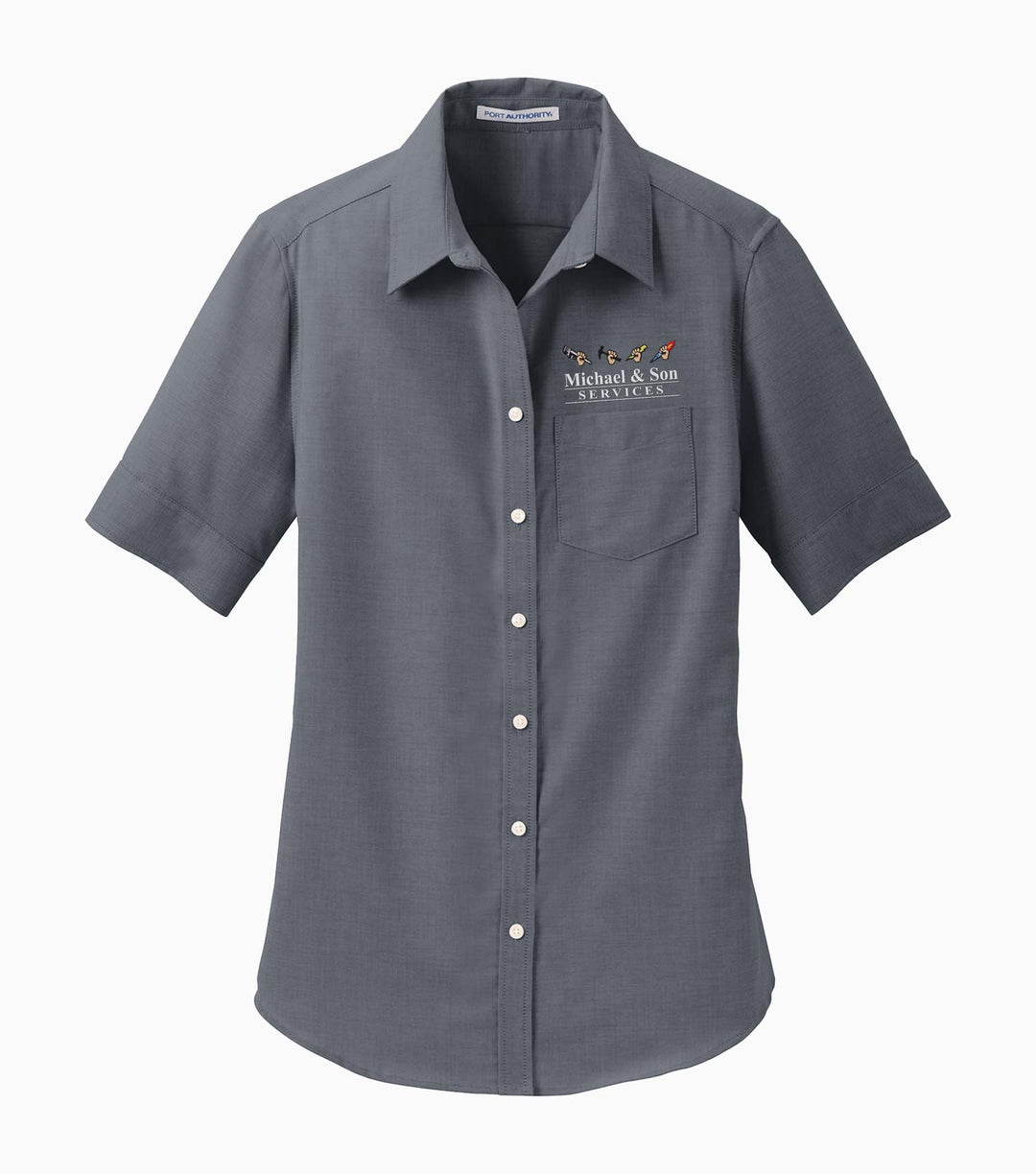 Ladies Short Sleeve SuperPro Oxford Shirt