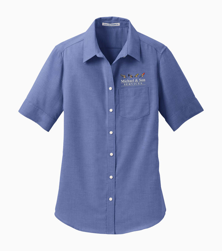 Ladies Short Sleeve SuperPro Oxford Shirt
