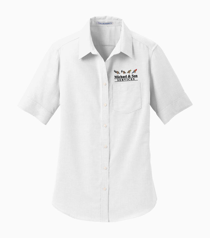 Ladies Short Sleeve SuperPro Oxford Shirt
