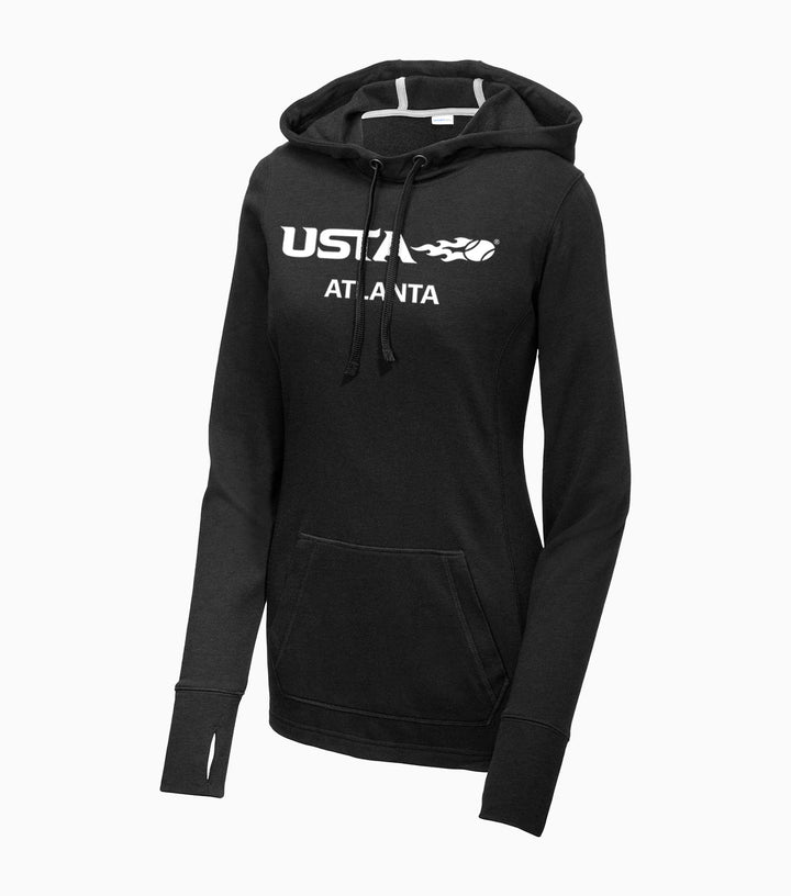 Ladies PosiCharge Tri-Blend Wicking Fleece Hooded Pullover