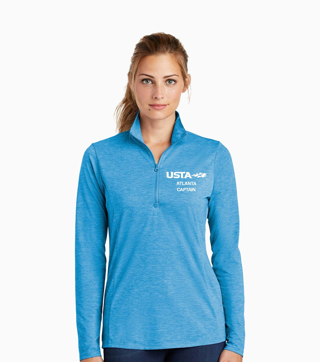 Ladies PosiCharge Tri-Blend Wicking 1/4-Zip Pullover