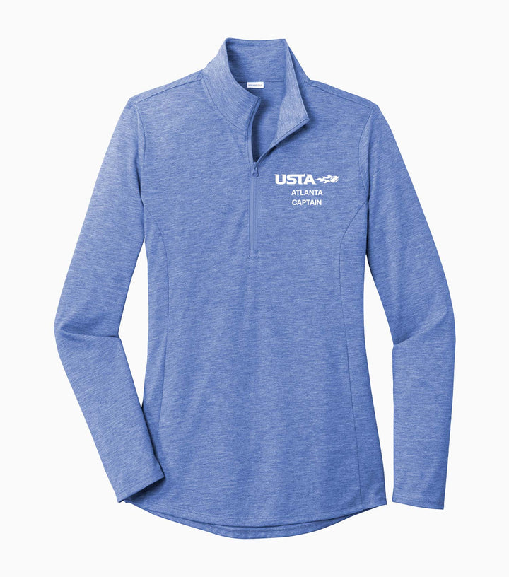 Ladies PosiCharge Tri-Blend Wicking 1/4-Zip Pullover