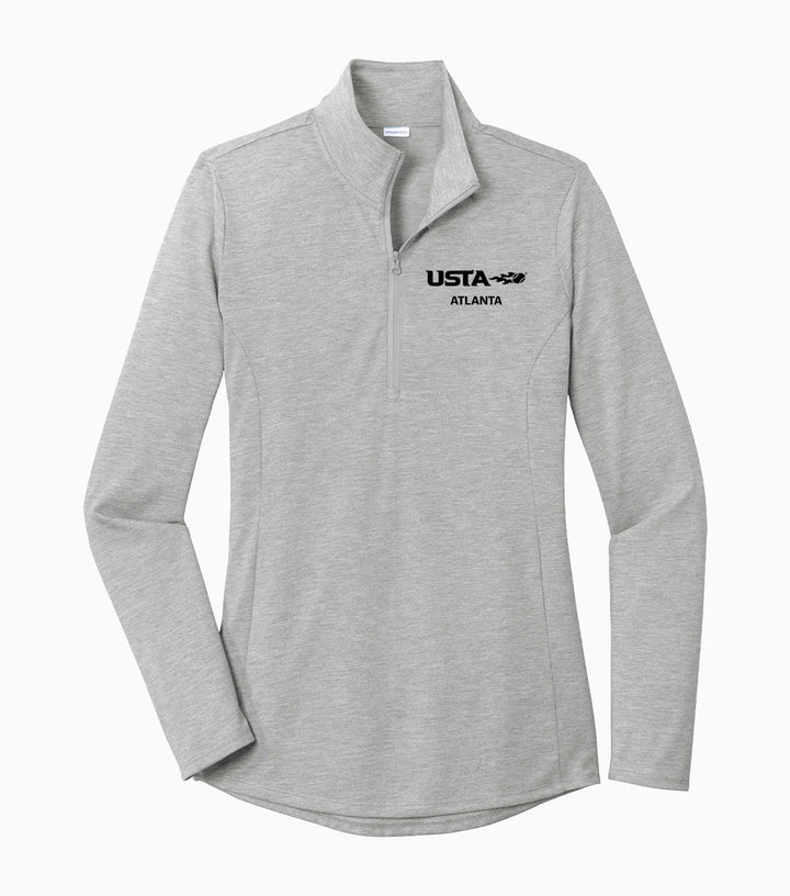 Ladies PosiCharge Tri-Blend Wicking 1/4-Zip Pullover