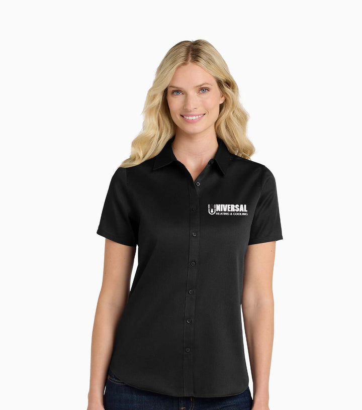 Ladies Short Sleeve SuperPro React Twill Shirt