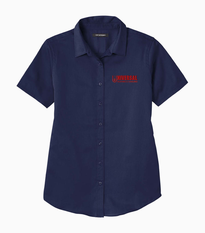 Ladies Short Sleeve SuperPro React Twill Shirt