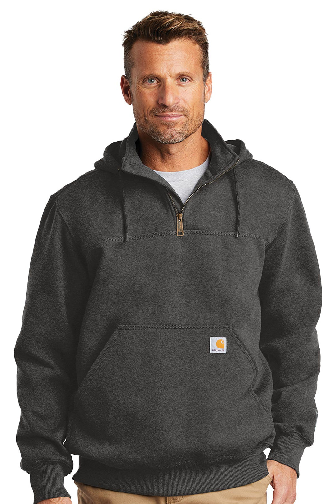 Rain Defender Heavyweight Hooded Zip Mock Sweatshirt