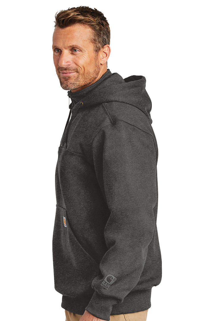 Rain Defender Heavyweight Hooded Zip Mock Sweatshirt