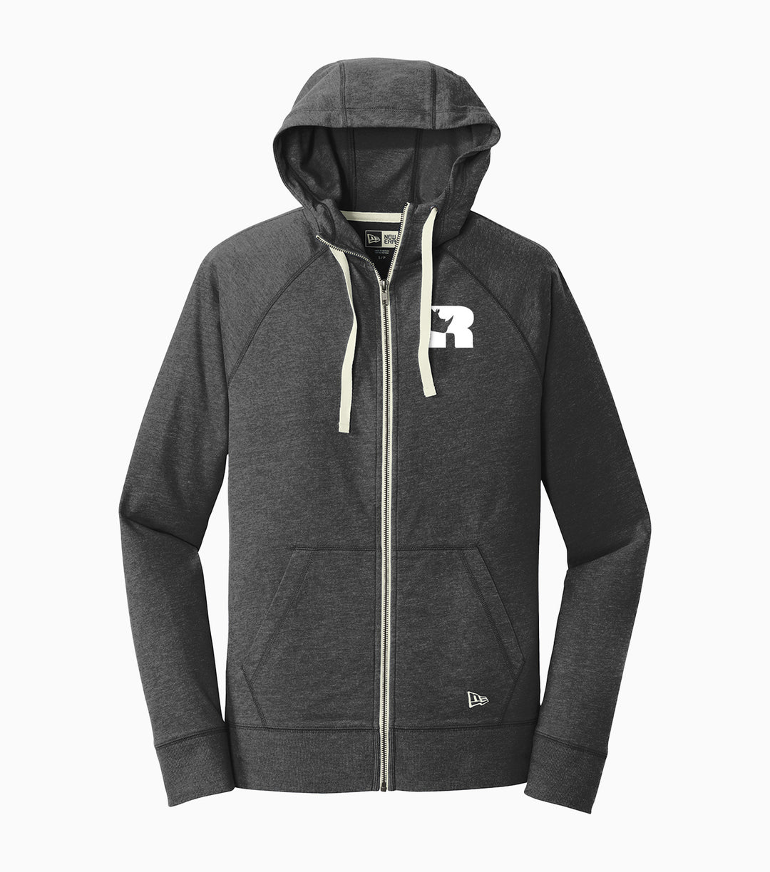Sueded Cotton Blend Full-Zip Hoodie