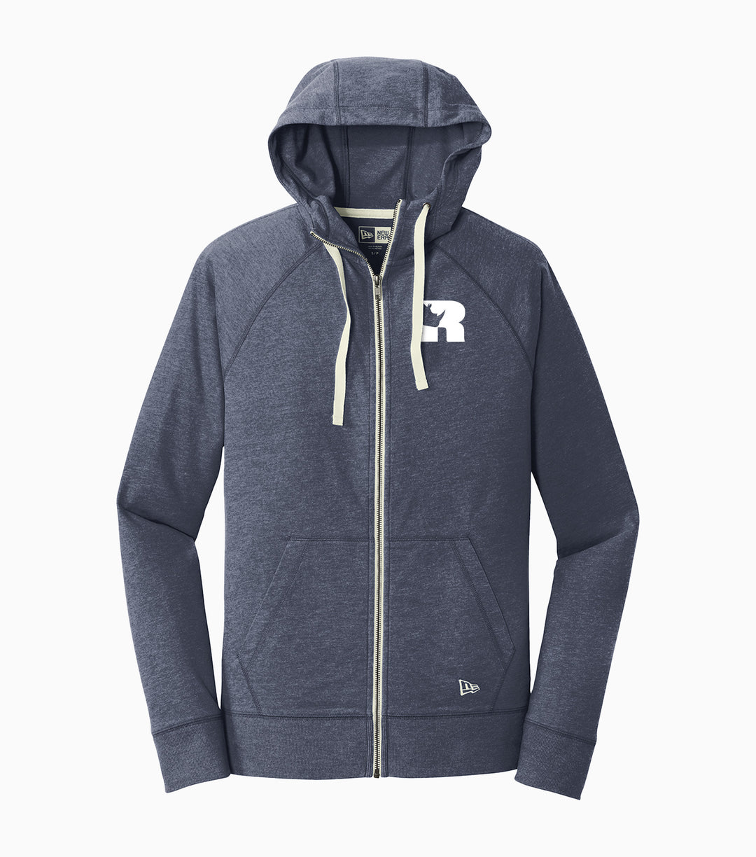 Sueded Cotton Blend Full-Zip Hoodie