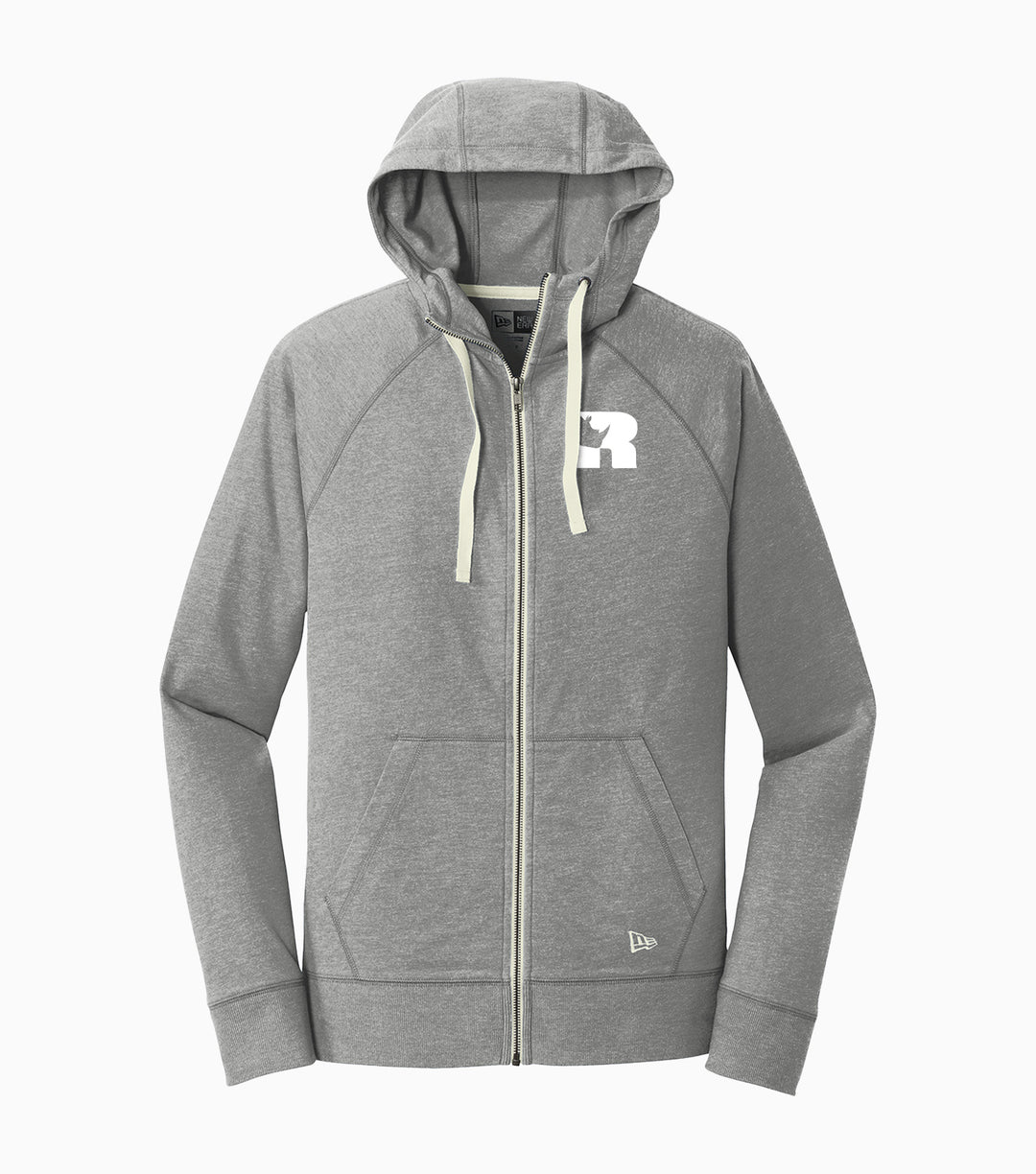 Sueded Cotton Blend Full-Zip Hoodie