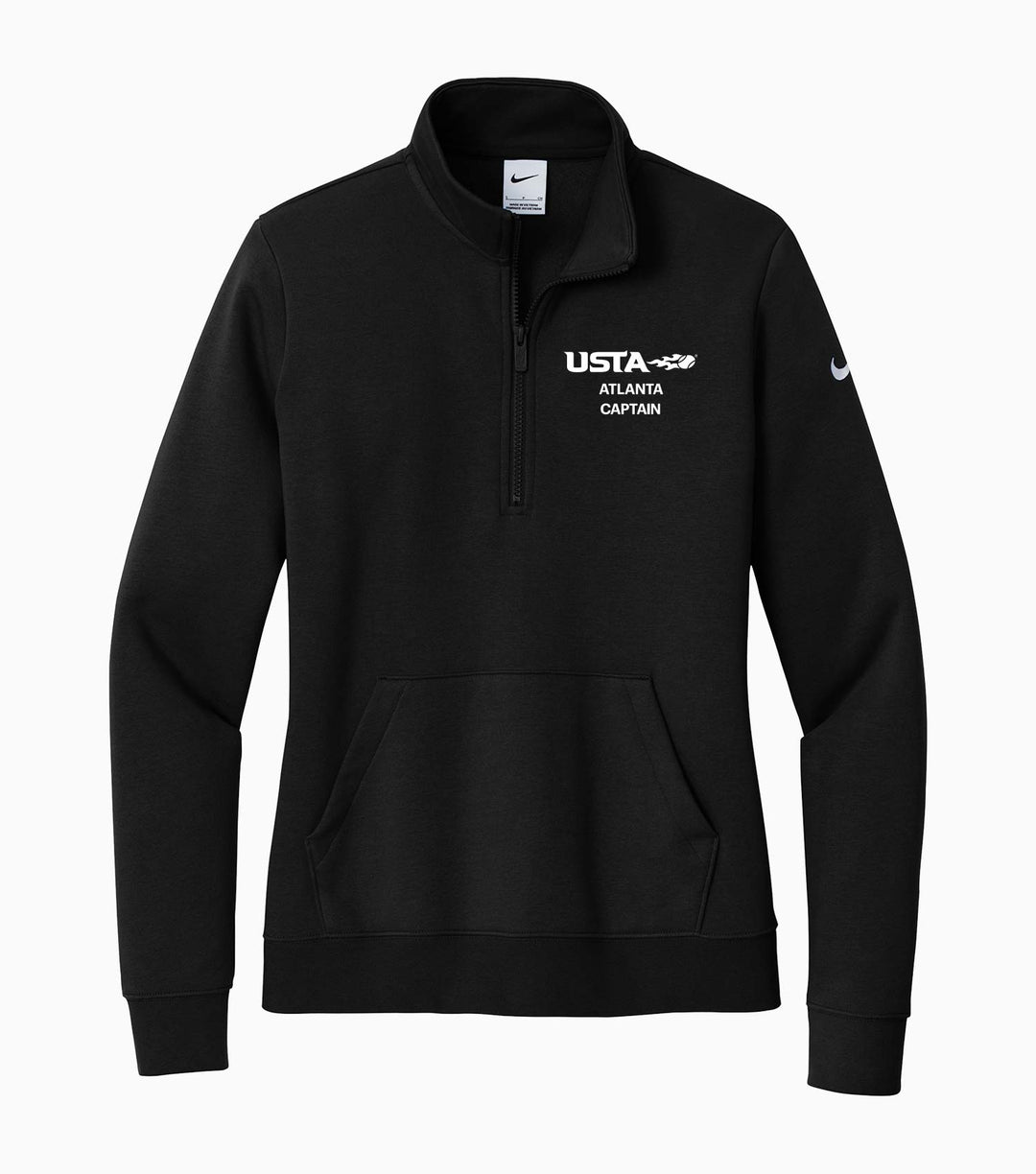 Ladies Club Fleece Sleeve Swoosh 1/2-Zip