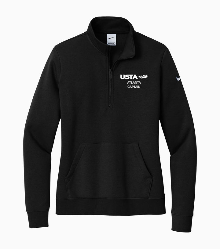 Ladies Club Fleece Sleeve Swoosh 1/2-Zip
