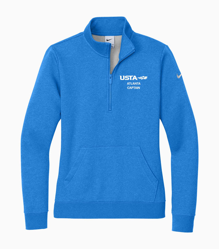 Ladies Club Fleece Sleeve Swoosh 1/2-Zip