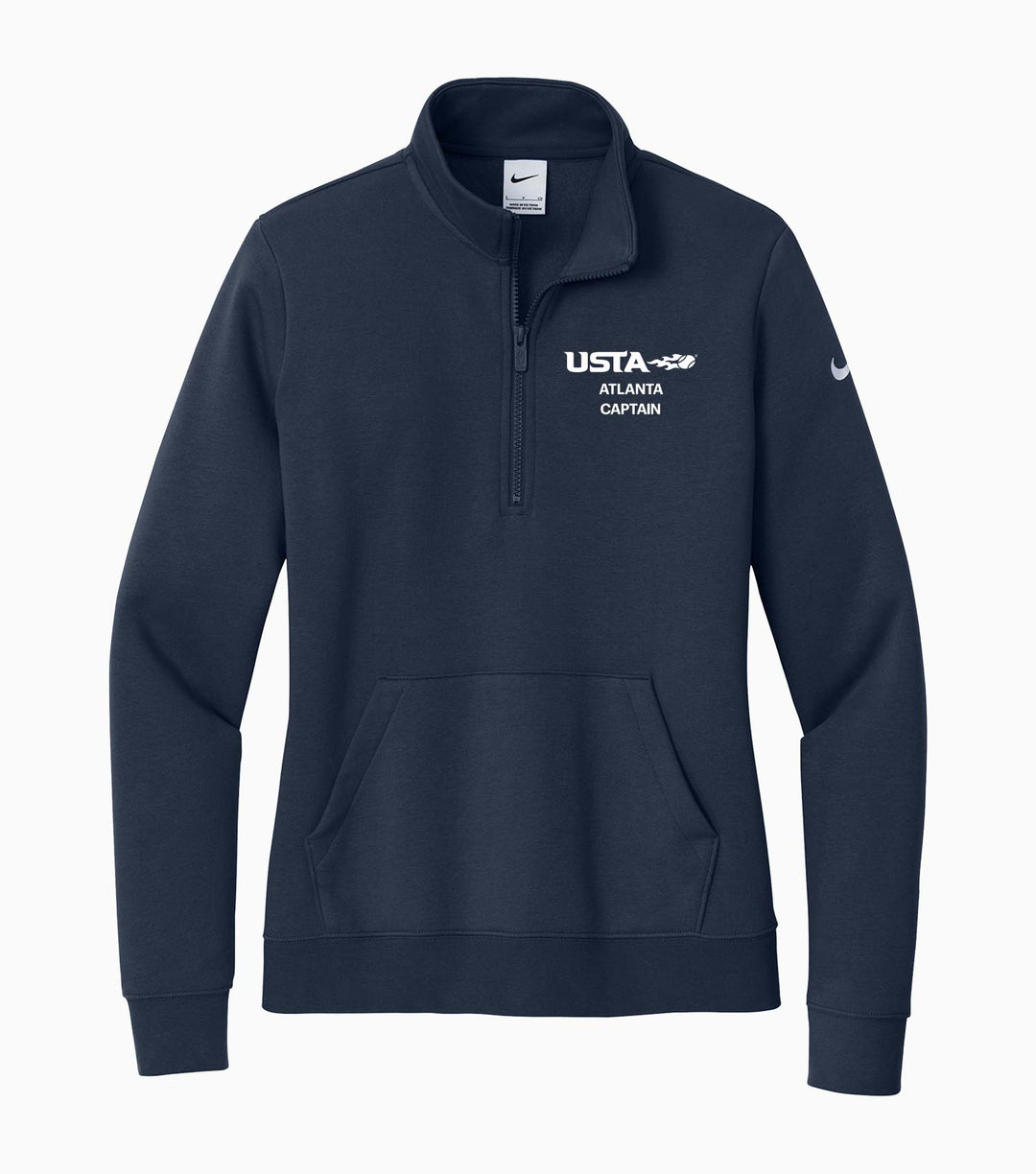 Ladies Club Fleece Sleeve Swoosh 1/2-Zip