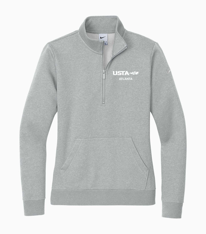Ladies Club Fleece Sleeve Swoosh 1/2-Zip