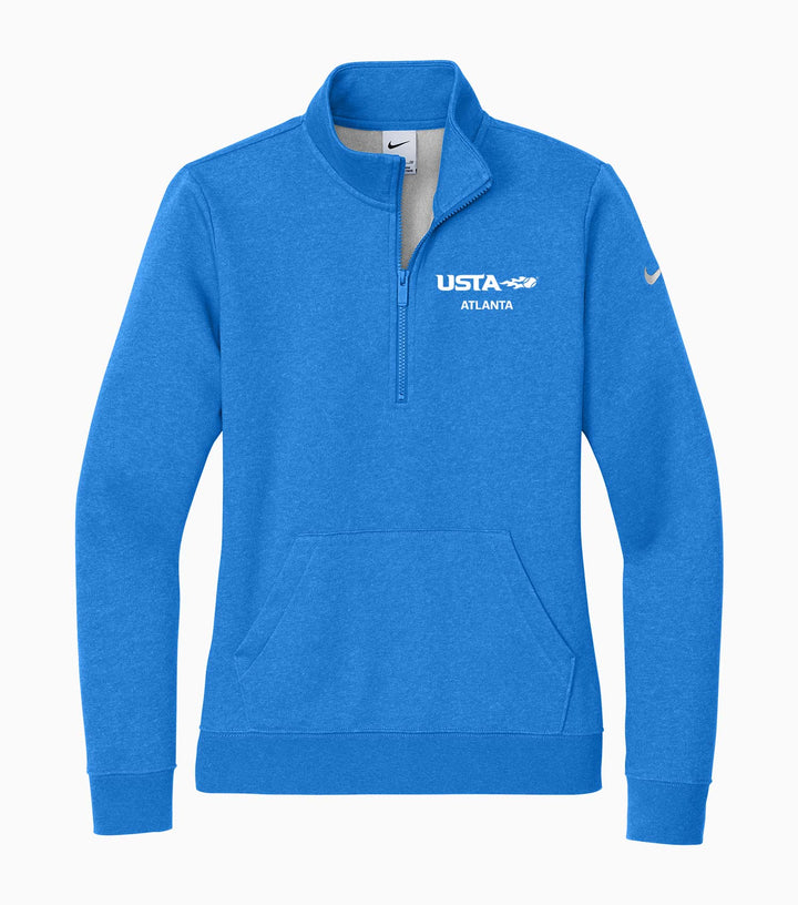 Ladies Club Fleece Sleeve Swoosh 1/2-Zip