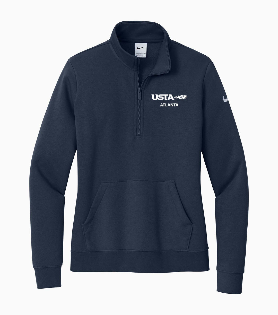 Ladies Club Fleece Sleeve Swoosh 1/2-Zip