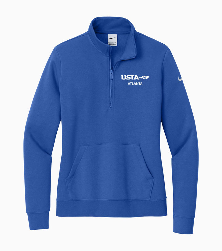 Ladies Club Fleece Sleeve Swoosh 1/2-Zip