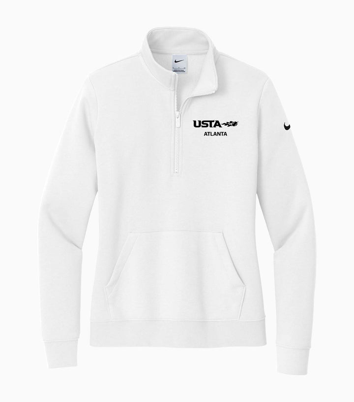 Ladies Club Fleece Sleeve Swoosh 1/2-Zip