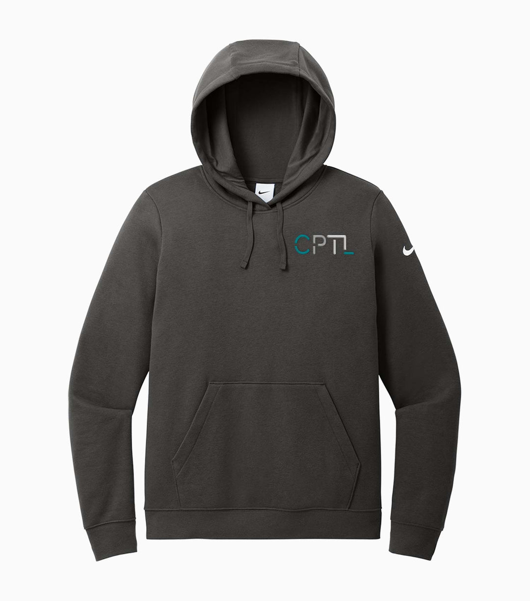 Ladies Club Fleece Sleeve Swoosh Pullover Hoodie
