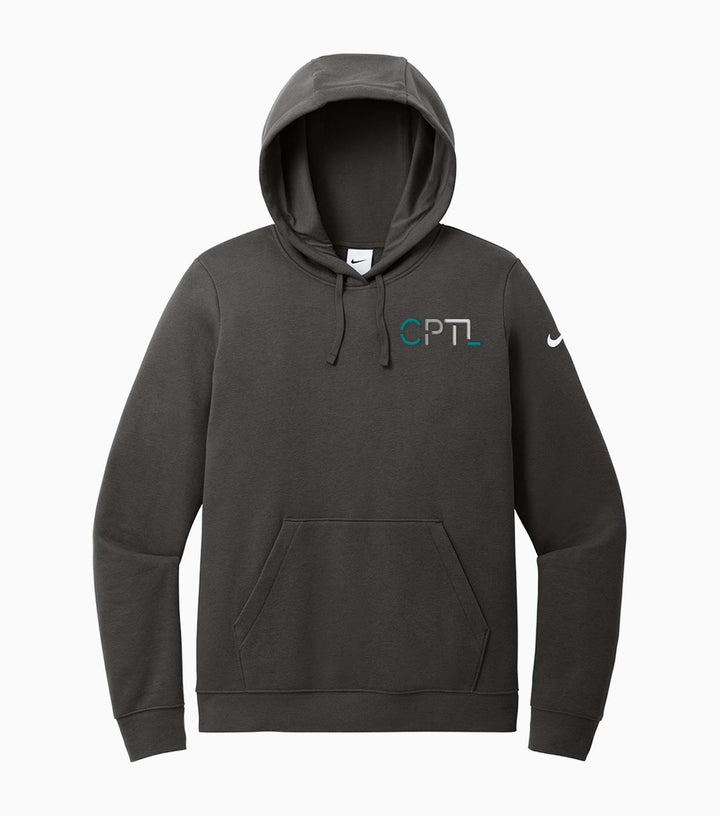 Ladies Club Fleece Sleeve Swoosh Pullover Hoodie
