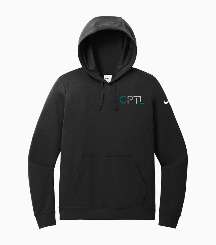 Ladies Club Fleece Sleeve Swoosh Pullover Hoodie