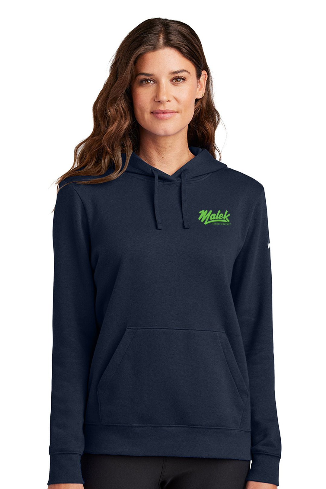 Ladies Club Fleece Sleeve Swoosh Pullover Hoodie